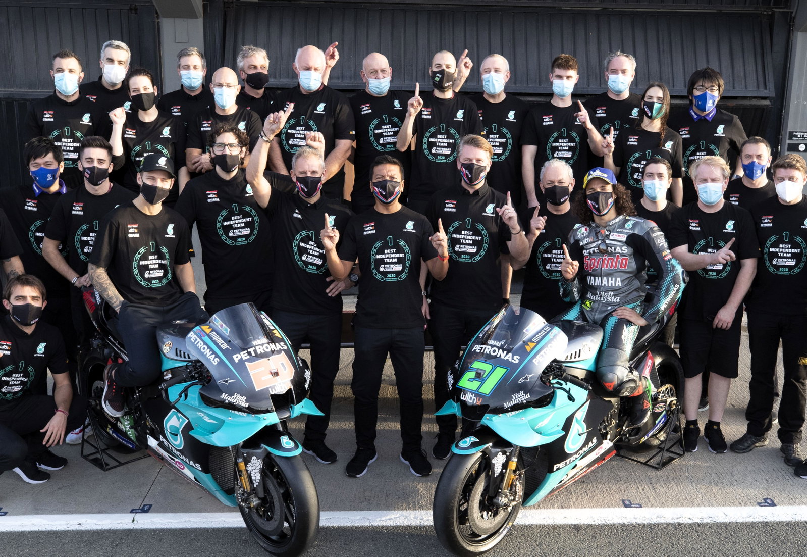 Quartararo, Morbidelli and Petronas Yamaha SRT, Valencia 2022